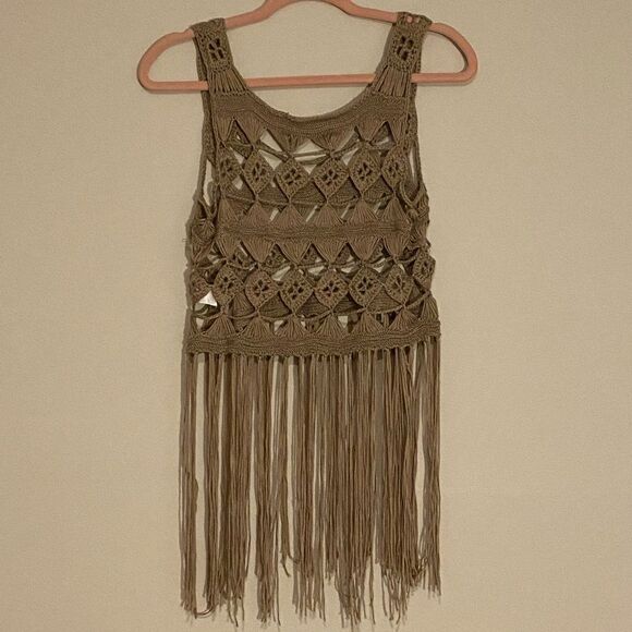 May & July Krochet Fringe Tank Top - Picture 2 of 5